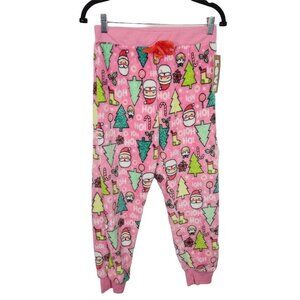 NWT Weekending Girls Pink Christmas Pajama‎ Pants Size Medium